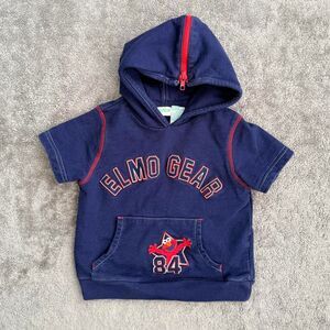 Y2k Sesame Street Elmo Gear hoodie short sleeve